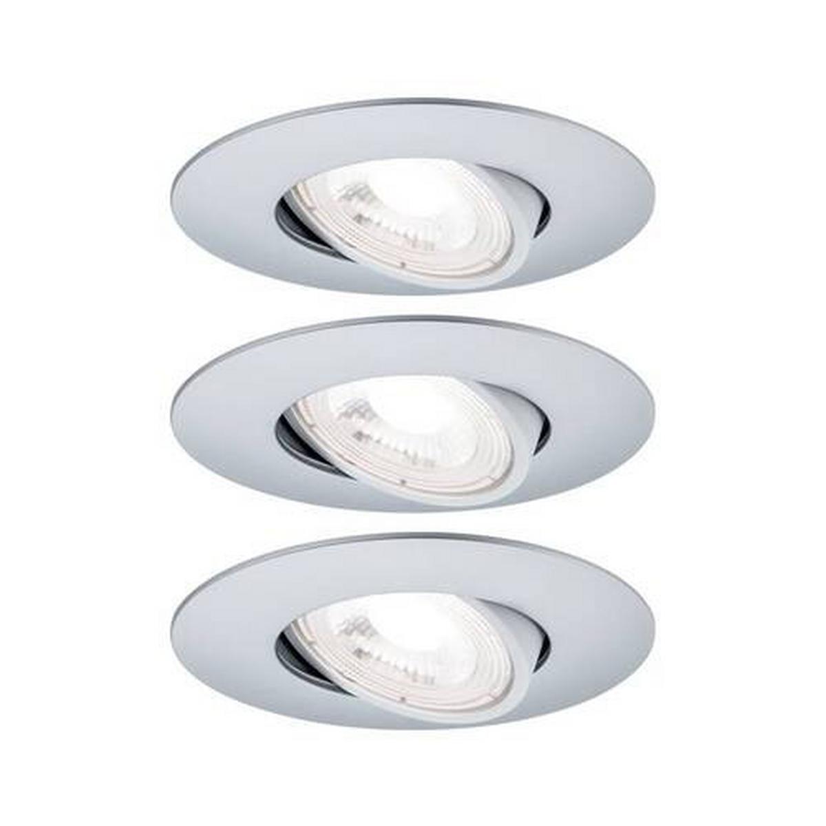 Deckenleuchte EBL Set max. 6 Watt, 3-teilig - Chromfarben, Basics, Kunststoff (8,2cm) - Paulmann