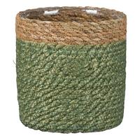Kaspó Kalkutta I - zsályazöld, Konventionell, természetes anyagok (14/14cm) - Modern Living