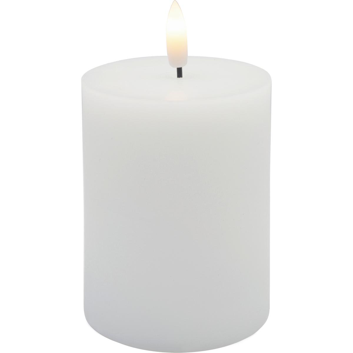 LED-Kerze Fair Weiß max. 0,06 Watt - Weiß, Naturmaterialien/Kunststoff (7,5/10cm) - Mömax