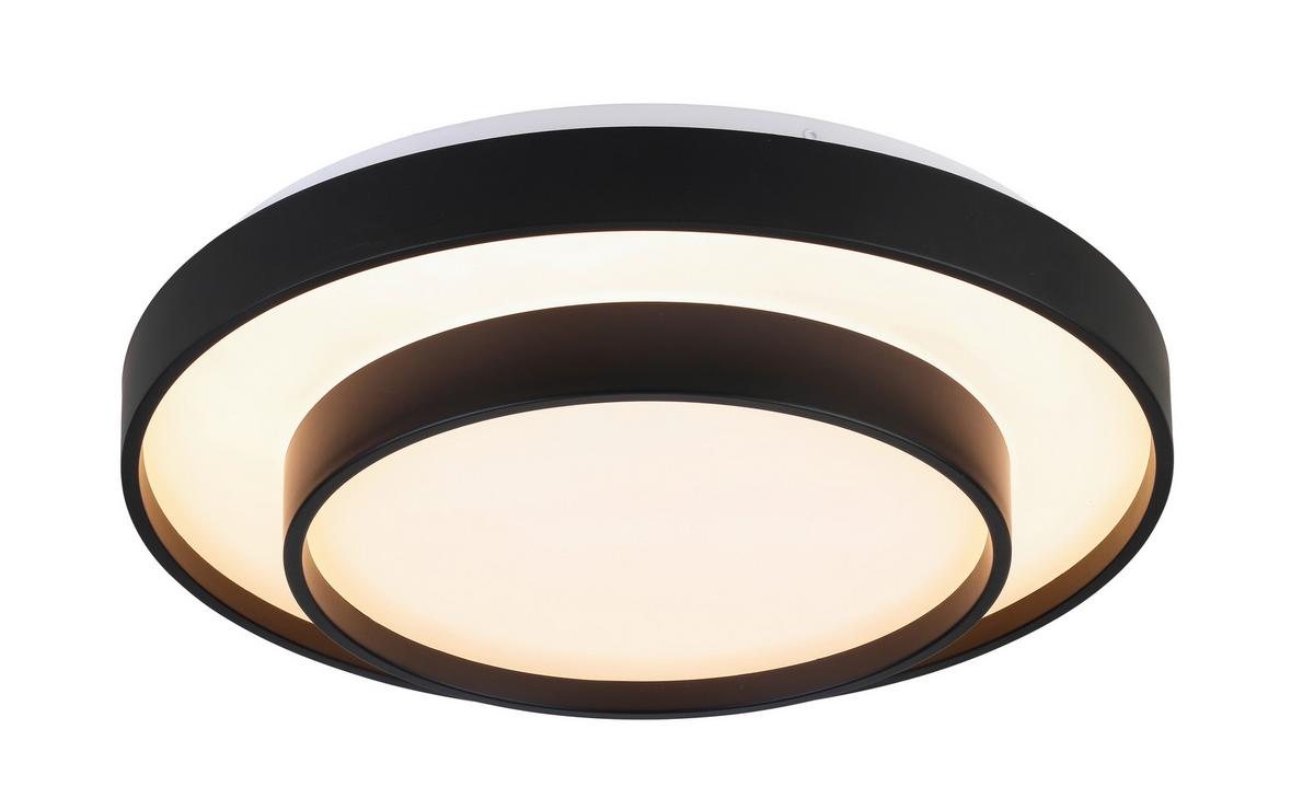 LAMPA SUFITOWA LED RIKU - czarny, Modern, tworzywo sztuczne/metal (48/8,5cm) - Bessagi Home
