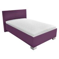 Tapecirani Krevet Como - bijela/ljubičasta, drvo/tekstil (120/200cm)