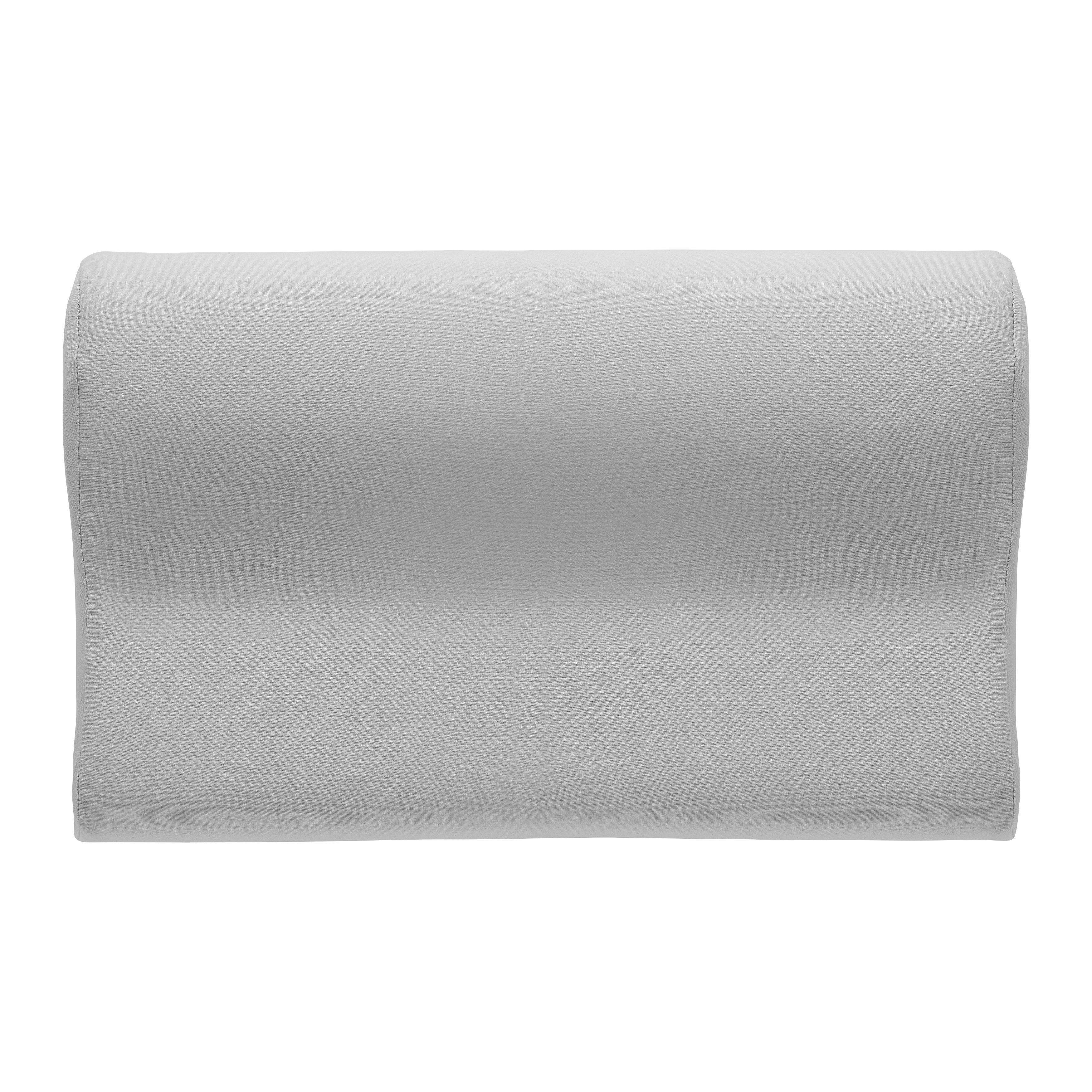 Nackenkissenbezug Felipe Silberfarben ca. 30x48cm - Silberfarben, Textil (48/11/30cm) - Modern Living