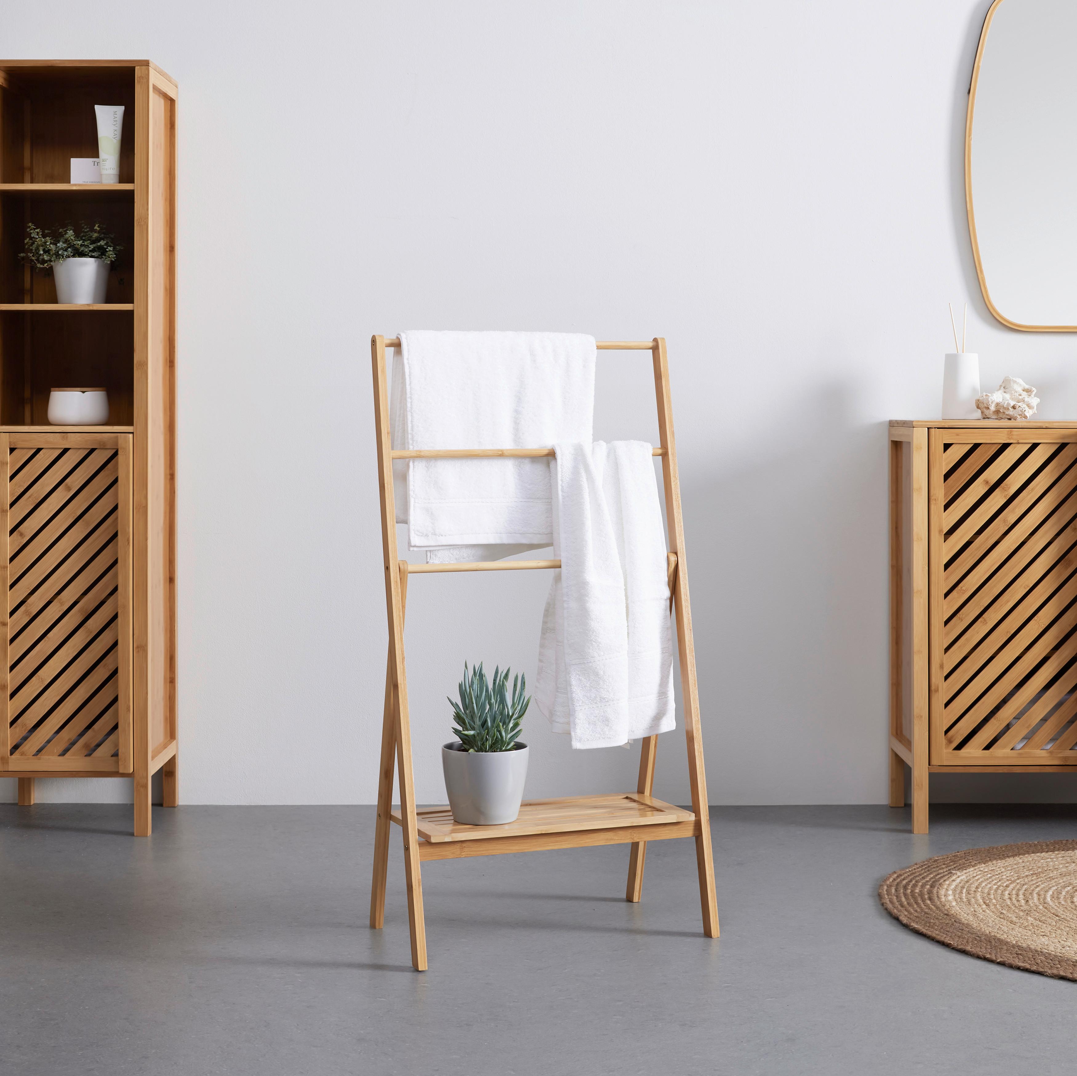 Držalo Za Brisače Bonny, Bambus - naravne barve, Moderno, naravni materiali (53/100/30cm) - Bessagi Home