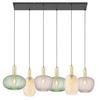 HÄNGLAMPA BUNTI - pink/grön, Modern, metall/glas (119.5/46/120cm)