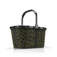 KOSZYK NA ZAKUPY CARRYBAG TEDDY LEO OLIVE - ciemnozielony, Basics, tkanina (49/29/28cm) - Reisenthel