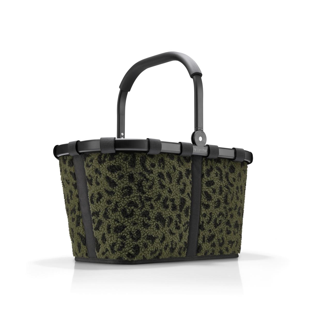 KOSZYK NA ZAKUPY CARRYBAG TEDDY LEO OLIVE - ciemnozielony, Basics, tkanina (49/29/28cm) - Reisenthel