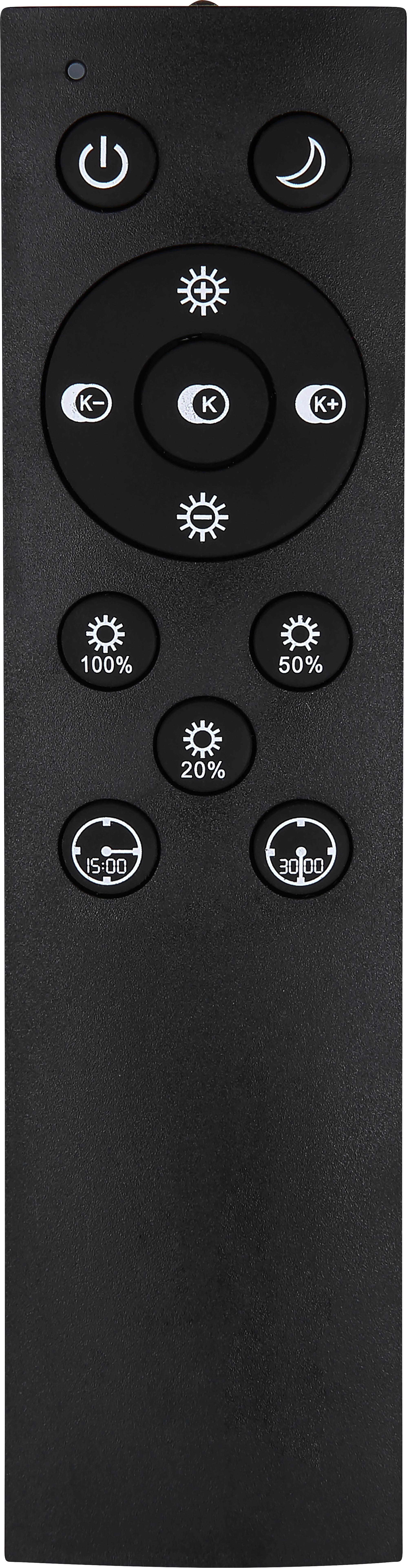 LED-TAKLAMPA BEKKA - opal/svart, Modern, metall/plast (90/40/8cm) - Mömax