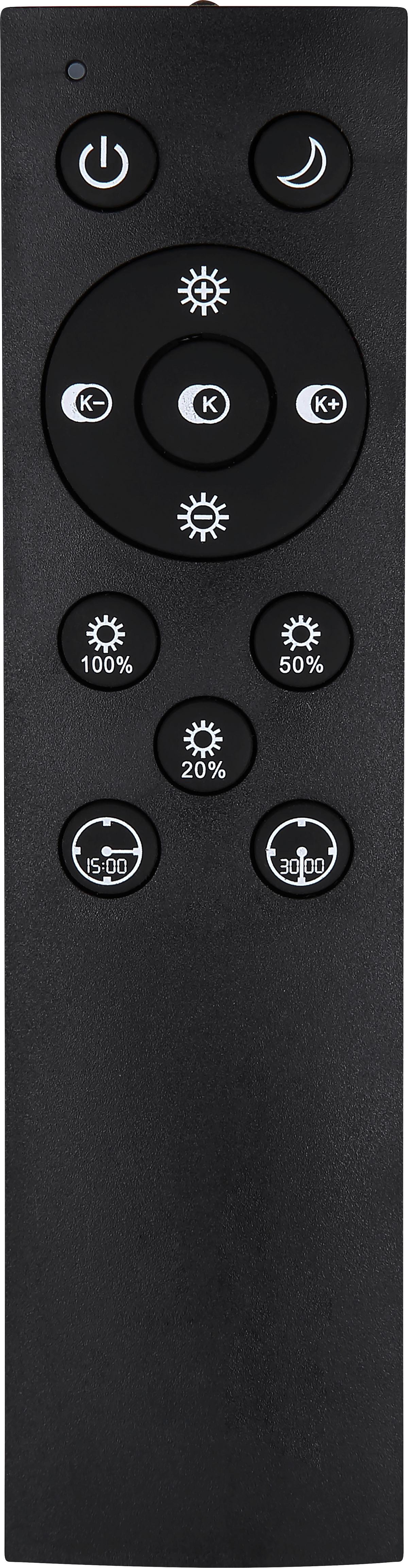 Plafonieră cu LED Bekka - opal/negru, Modern, plastic/metal (90/40/8cm) - Premium Living