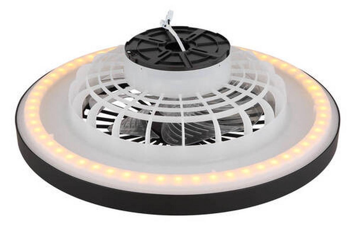 Stropni Ventilator 03653 Bizzak - črna/prosojno, Konvencionalno, kovina/umetna masa (54/15,9cm) - Globo