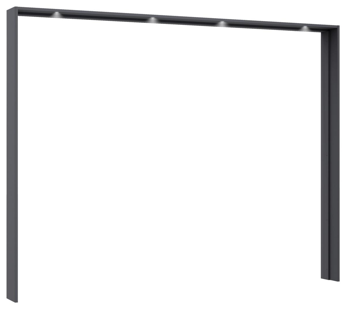 Passerpartout Elara Grau - Grau, Konventionell, Holzwerkstoff (278/214/23cm) - Premium Living