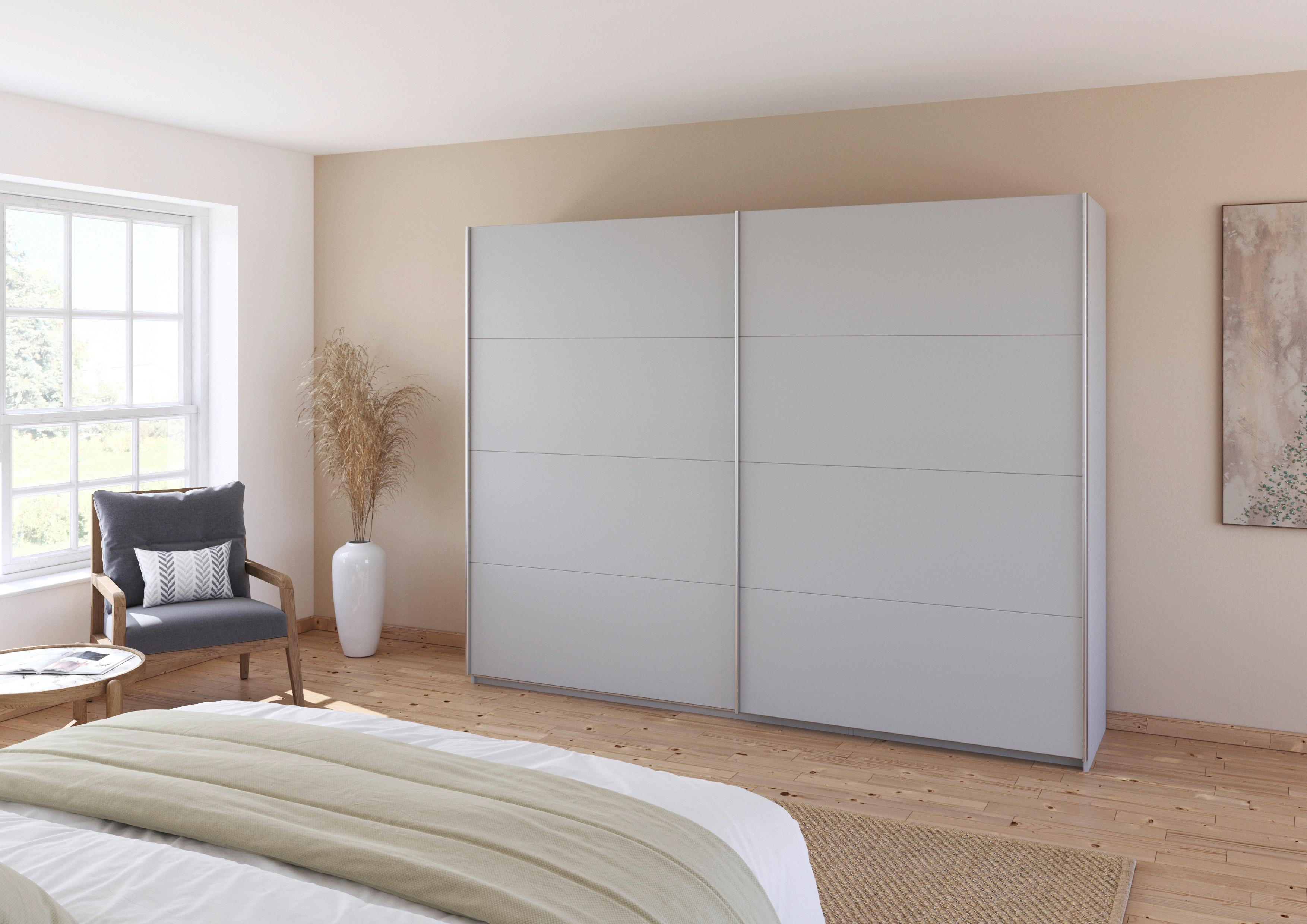 Ormar S Kliznim Vratima Feldkirch - svijetlo siva/boje aluminija, Moderno, drvni materijal/metal (271/210/62cm)