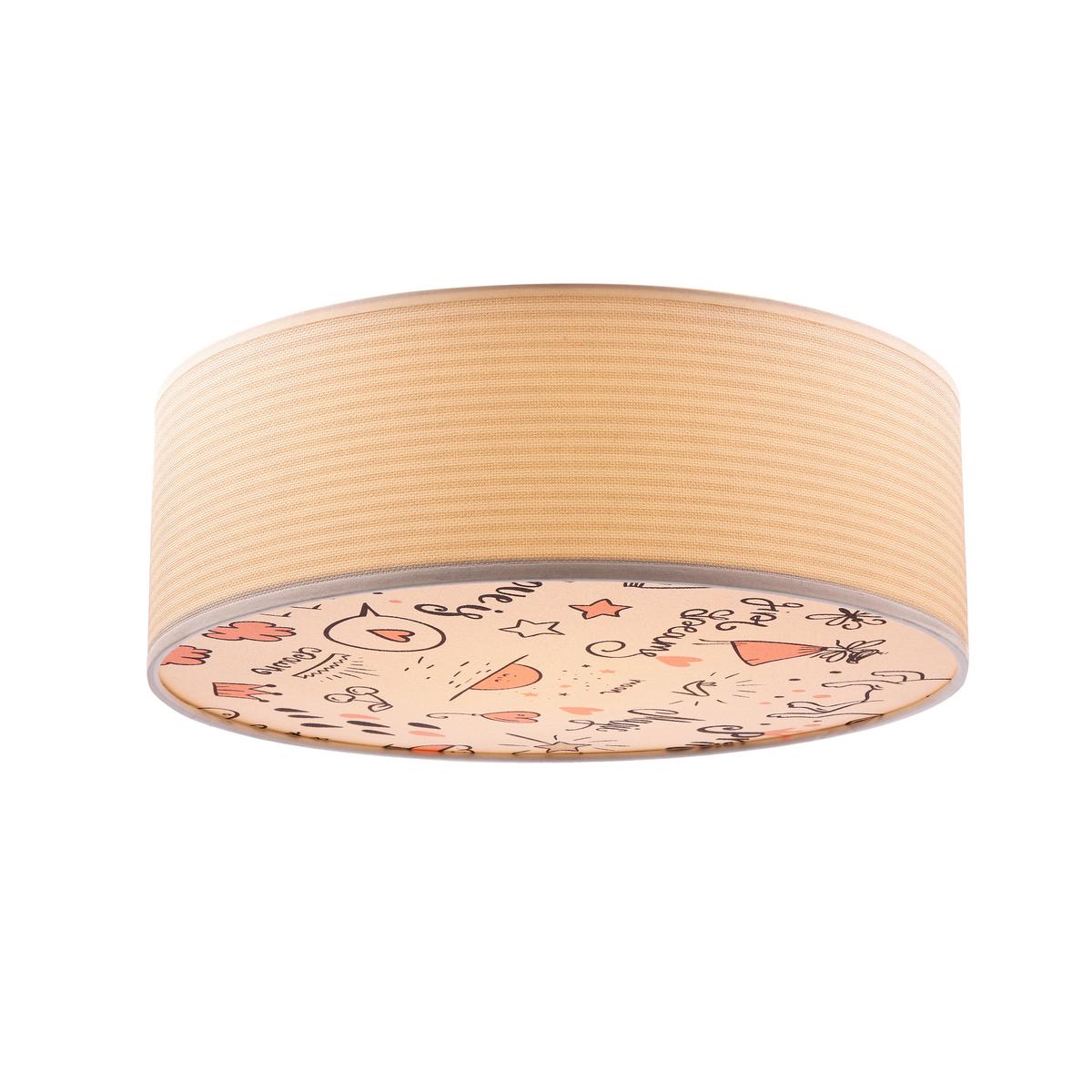 Dječja Stropna Svjetiljka 31-38876 Kiddy Rosa - bijela/višebojno, Konvencionalno, metal/plastika (38/38/14cm)