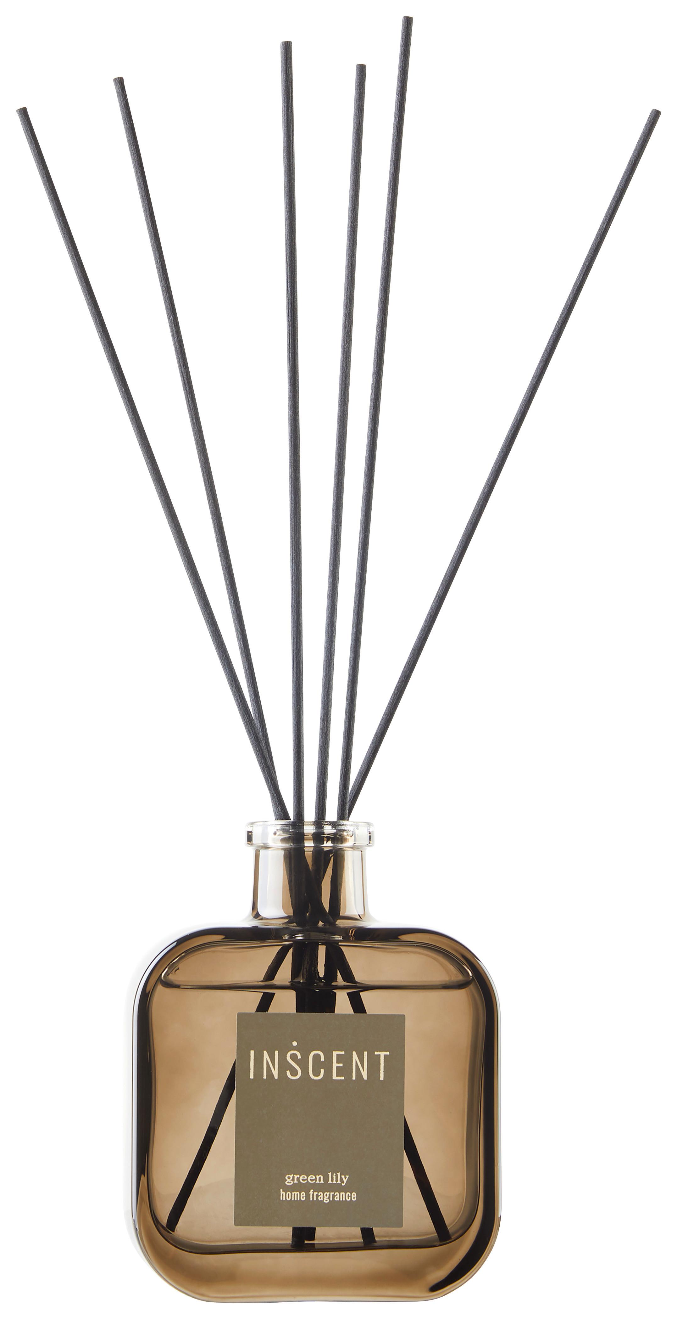Raumduft Green Lily in Dunkelgrün ca. 200ml - Klar/Dunkelgrün, Design, Glas (200ml) - Inscent
