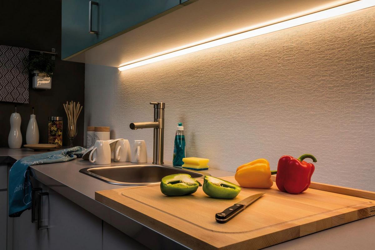 LED-Strip 70666 in Silberfarben max. 18 Watt - Silberfarben, Basics, Kunststoff (300-550,0cm) - Paulmann