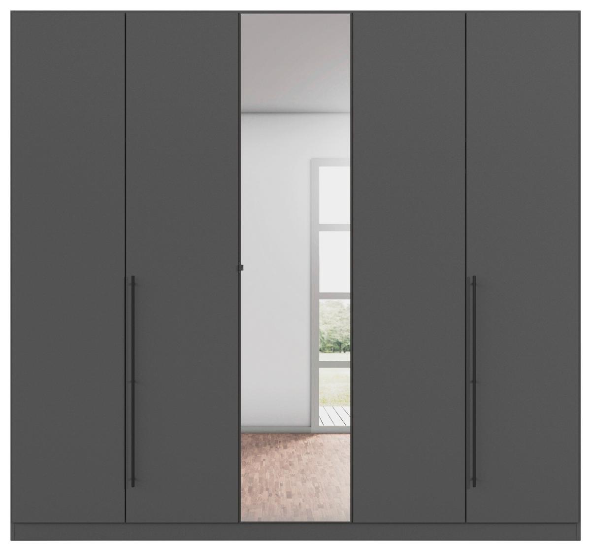 Kleiderschrank Safari Grau - Grau, KONVENTIONELL, Holzwerkstoff/Metall (226/210/54cm) - Based