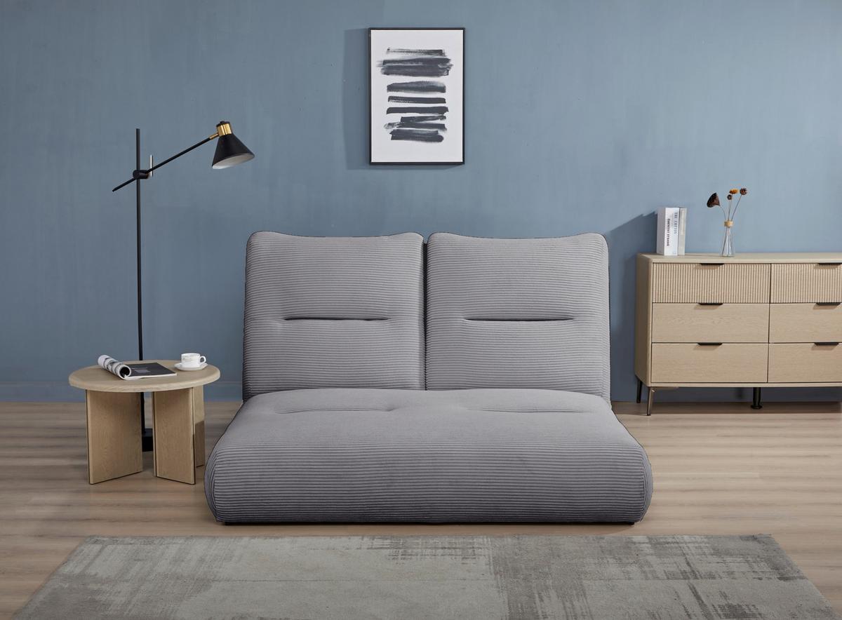 Zofa Luna, Siva, Funkcija Ležišča - siva, Design, tekstil (159/88/160cm) - Livetastic