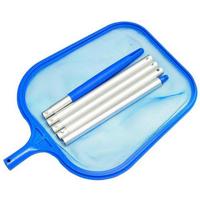 Leszedőháló Nyéllel Pooltrend - világoskék/alumíniumszínű, Basics, műanyag/textil (30/157/2,35cm)