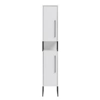 Hochschrank in Weiß - Anthrazit/Weiß, MODERN, Holzwerkstoff/Metall (30/184/33cm) - Mömax