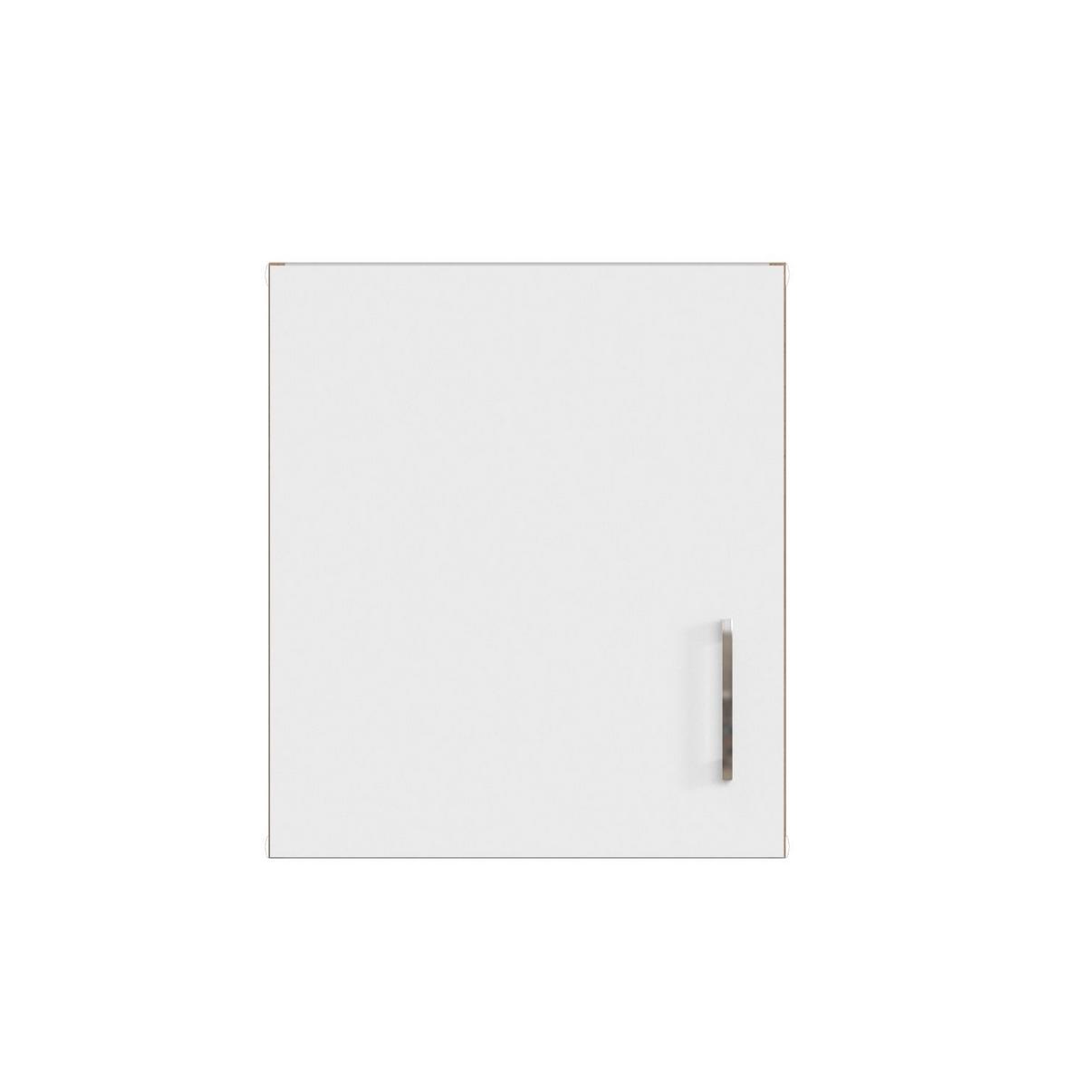Held Küchenoberschrank ca. 50 cm Weiß/Eiche - Chromfarben/Eiche Wotan, MODERN, Holzwerkstoff/Metall (50/57/34cm) - Held