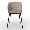 STOEL MALEA - Greige/Zwart, Modern, Hout/Textiel (49/81/52cm) - Bessagi Home