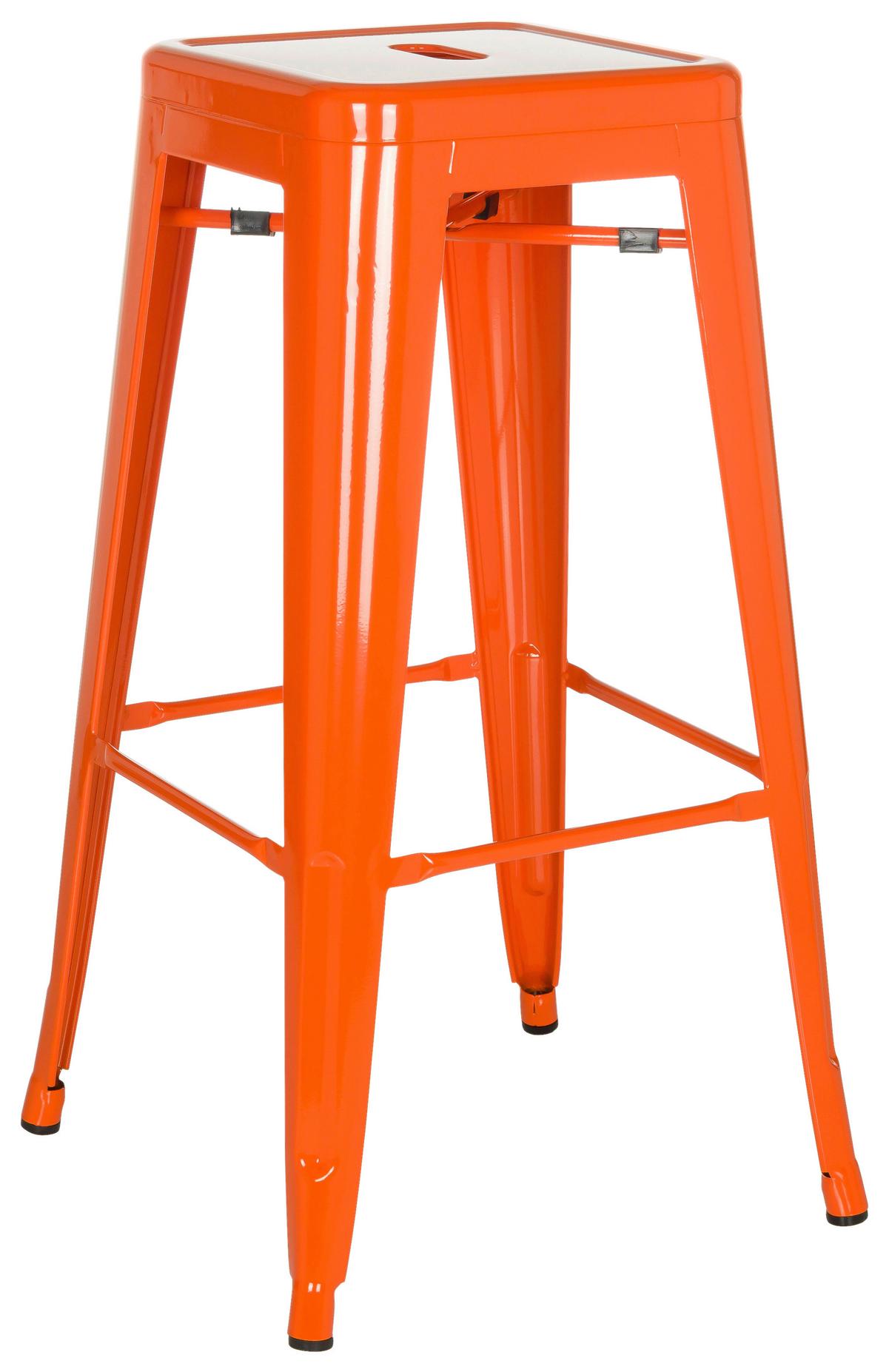 Barski Stol Vantaggio High, Oranžna - oranžna, Basics, kovina (44/77/44cm) - MID.YOU