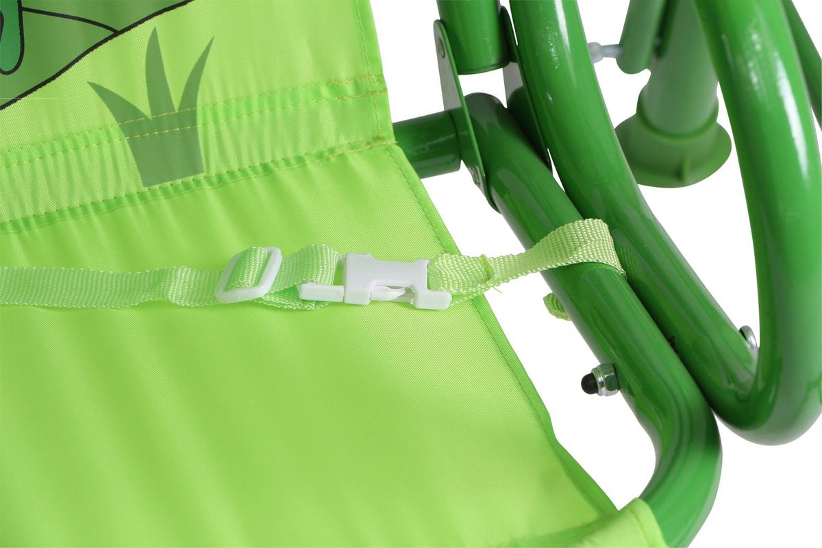Kinder-Hollywoodschaukel Grün - Grün, MODERN, Textil/Metall (115/118/75cm) - Siena Garden