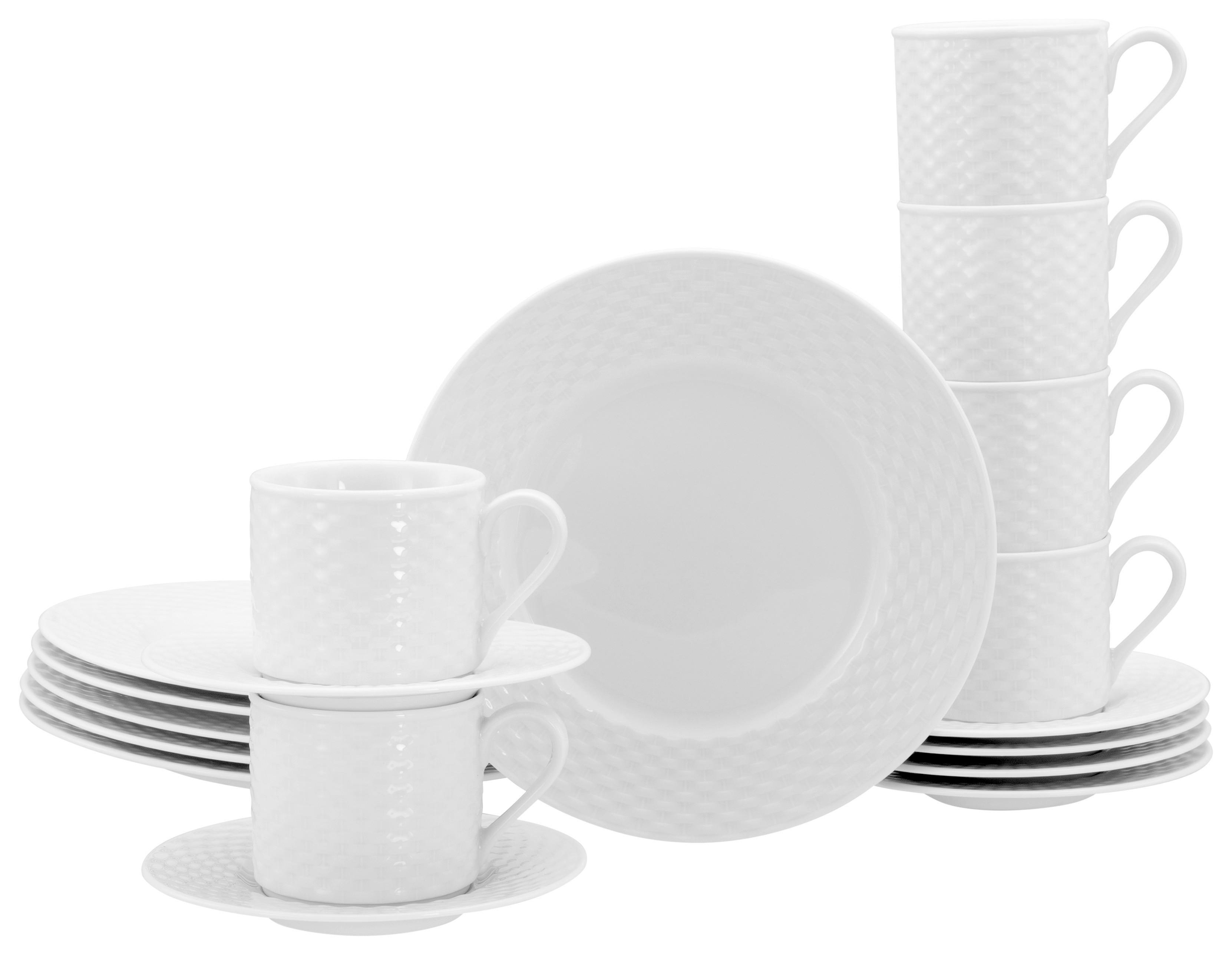 Kavni Servis Polo, 18-Delni - bela, Basics, keramika - Creatable