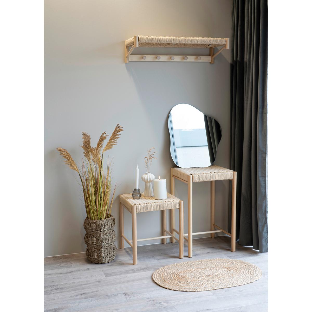 Dekowandregal Abana hat Shelf Naturfarben - Naturfarben, Basics, Naturmaterialien/Holz (78/17/31cm)