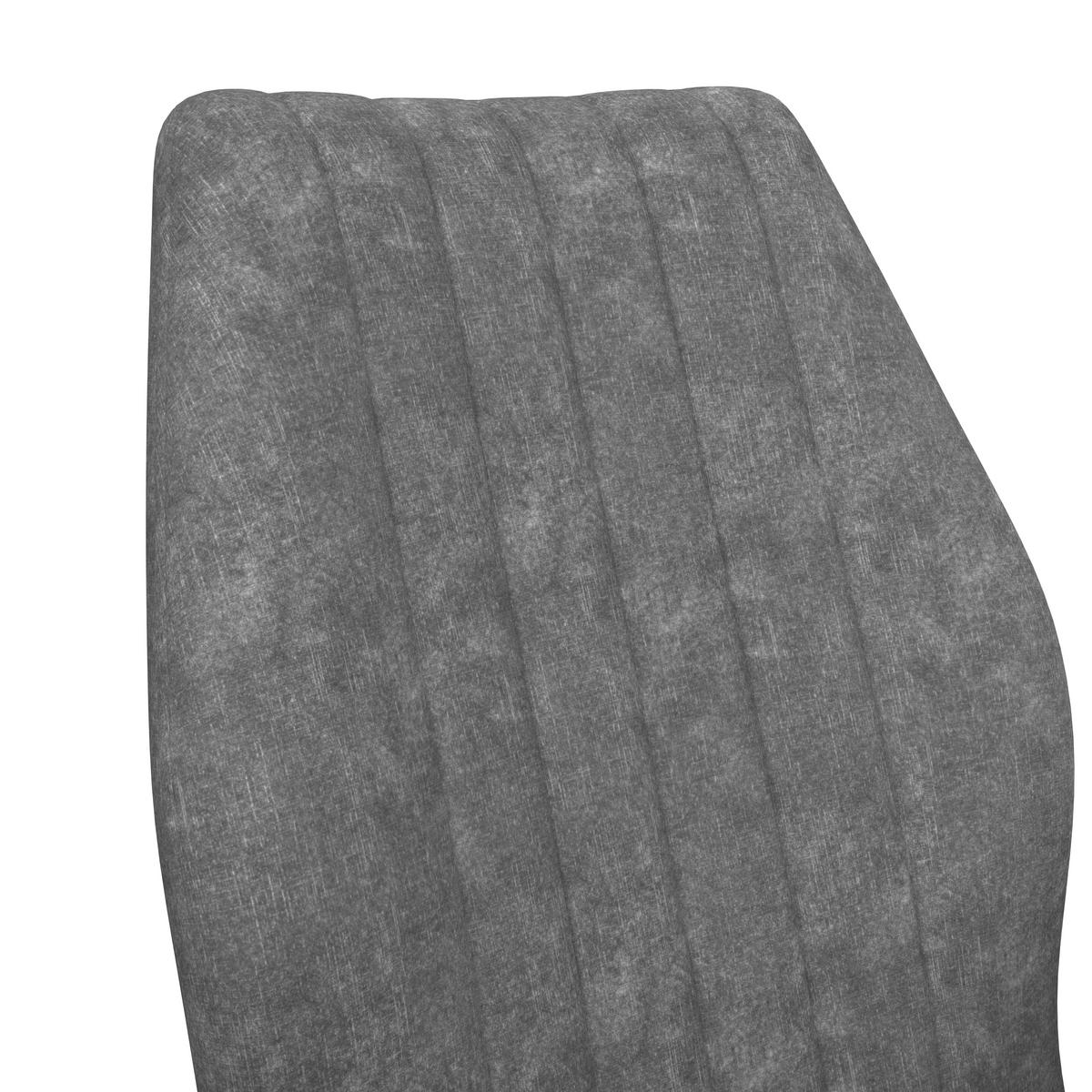 Stol Johanna 2, Siva - siva/črna, Moderno, kovina/tekstil (57/90/60cm)