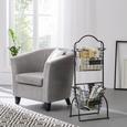 FOTELJA ENYA - siva/crna, Modern, drvo/tekstil (77/70/68cm) - Modern Living FOTELJA ENYA - siva/crna, Modern, drvo/tekstil (77/70/68cm) - Modern Living