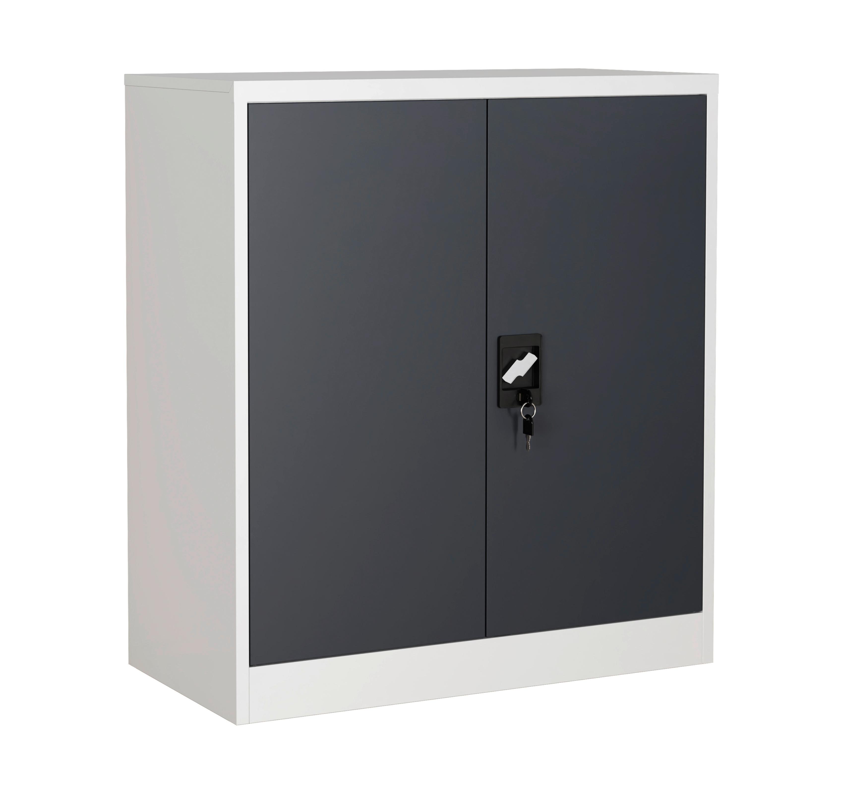 Aktenschrank Malivo - Weiss/Anthrazit, Konventionell, Metall (80/90/40cm) - MID.YOU