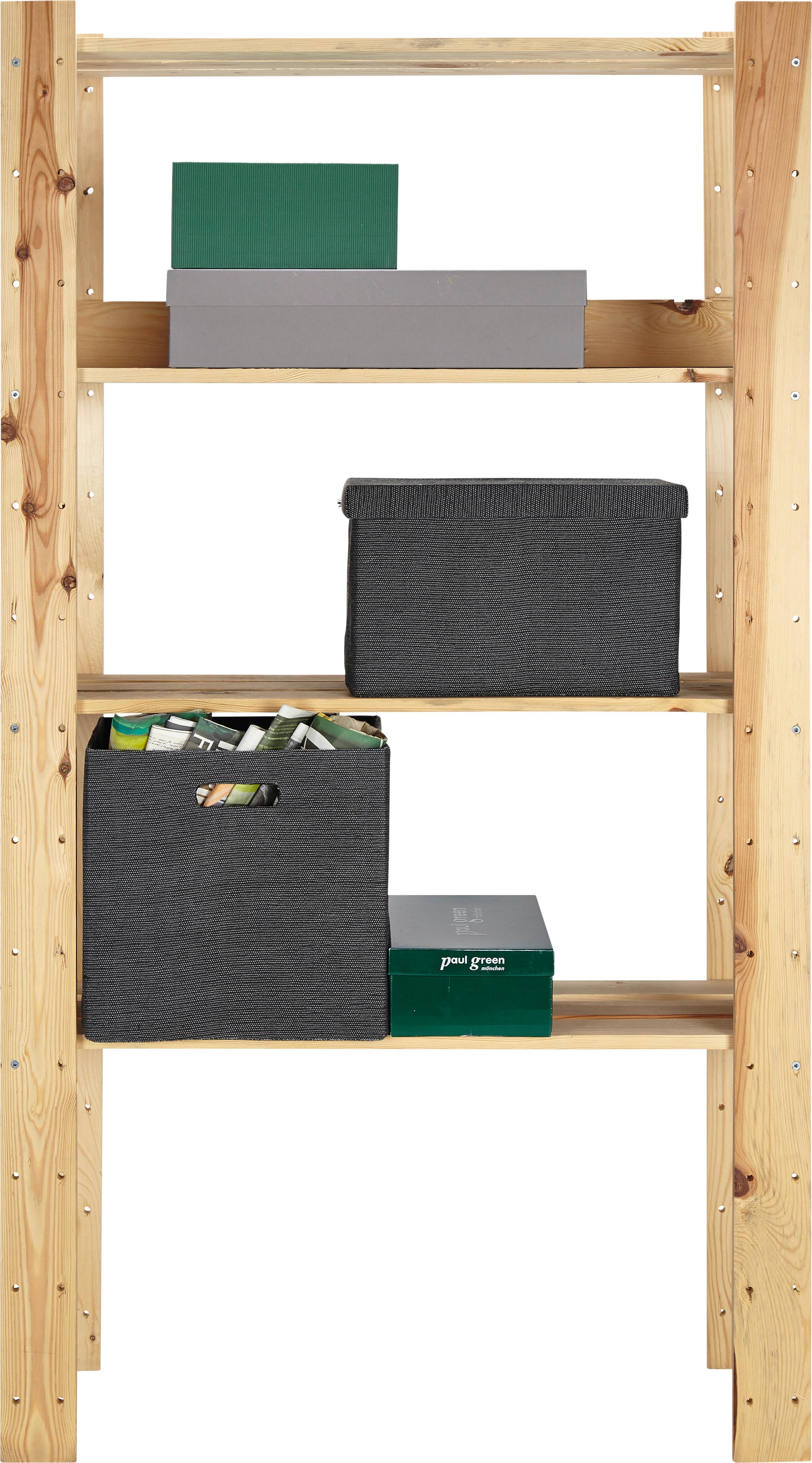 Regal in Kiefer Massiv - Kieferfarben, Konventionell, Holz (90/169/30cm) - Based