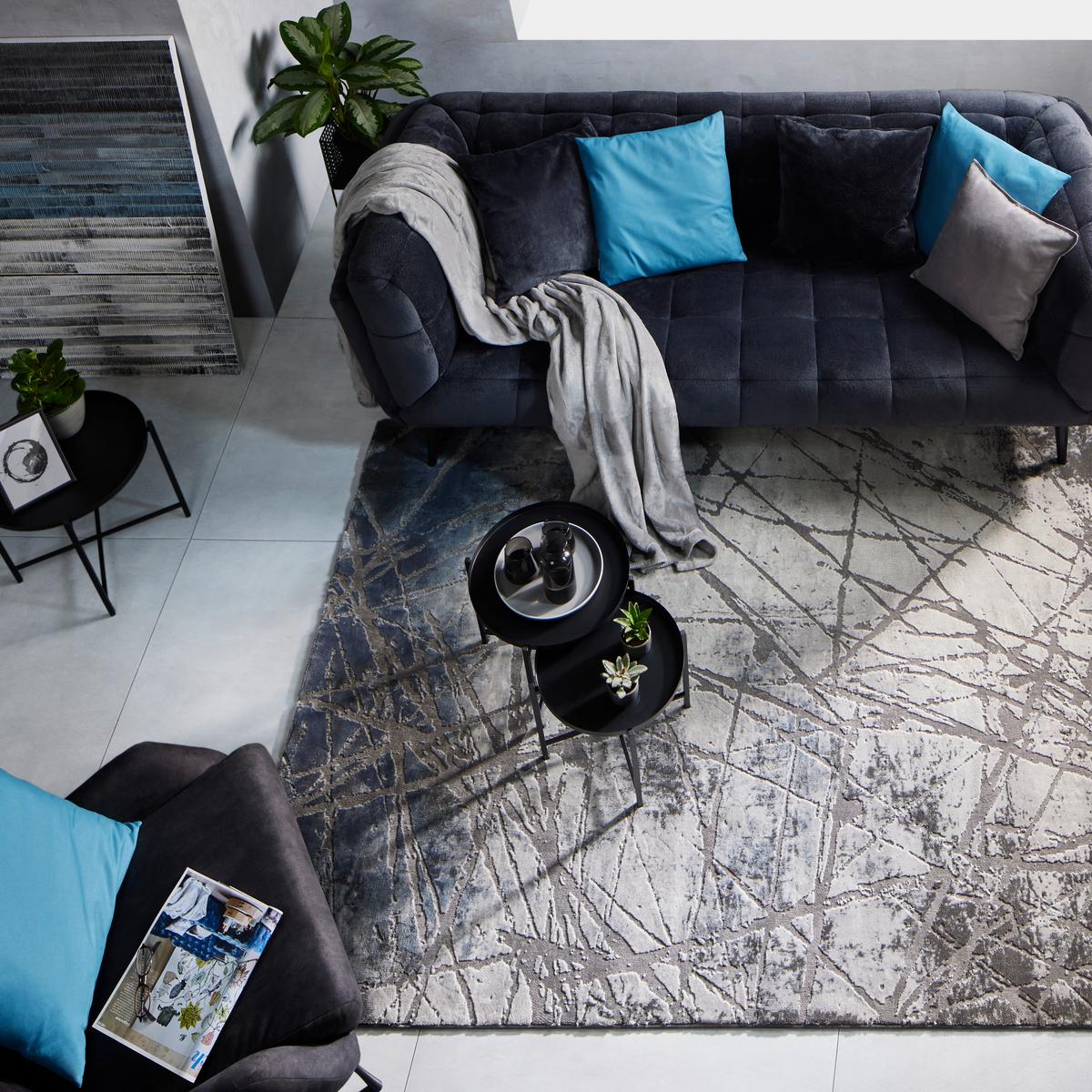 Webteppich Manchester ca. 160x230cm - Grau, MODERN, Textil (160/230cm) - Mömax