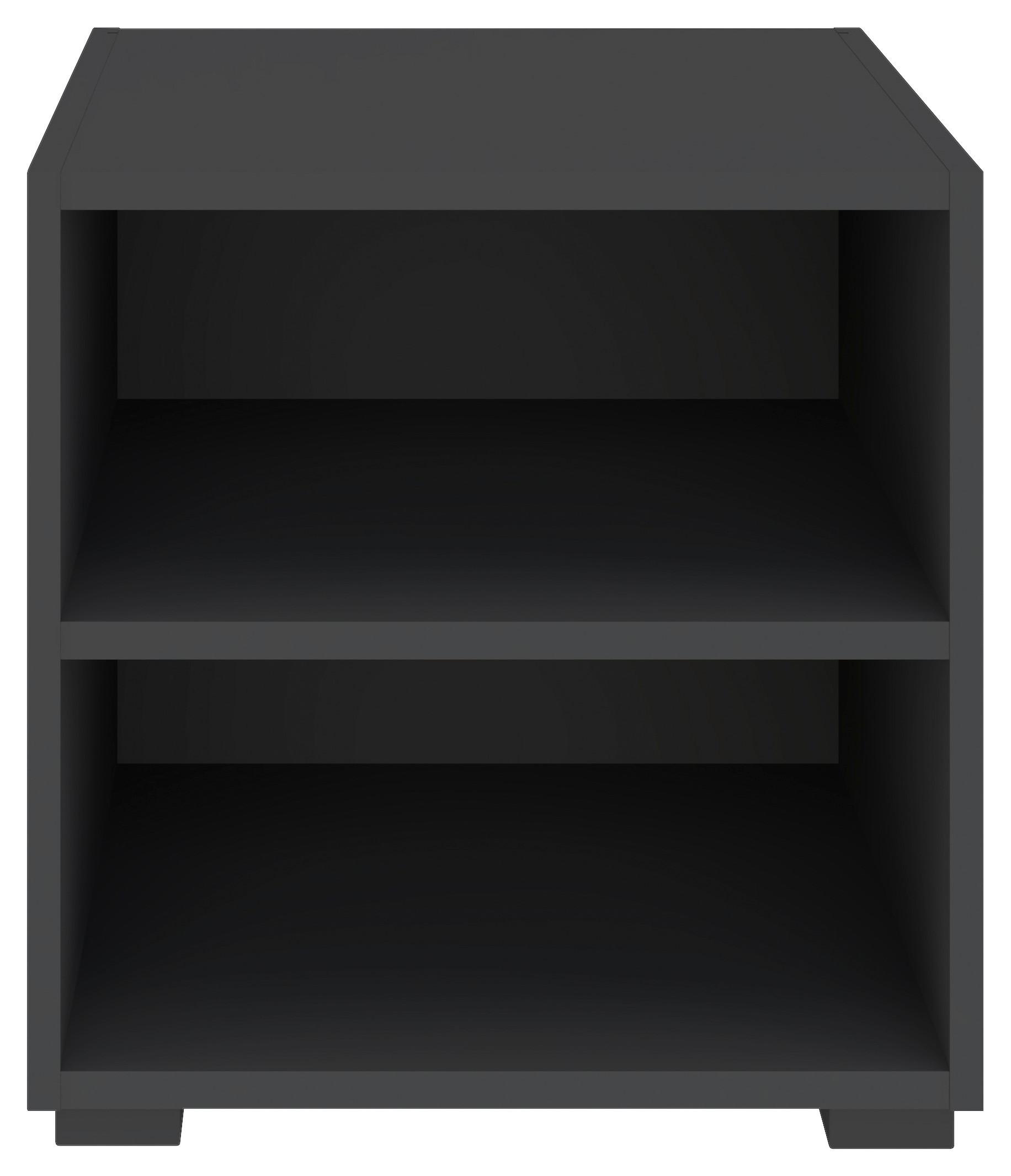 Regal Unit in Anthrazit - Anthrazit/Schwarz, Modern, Holzwerkstoff (45,6/44,8/40cm) - Based