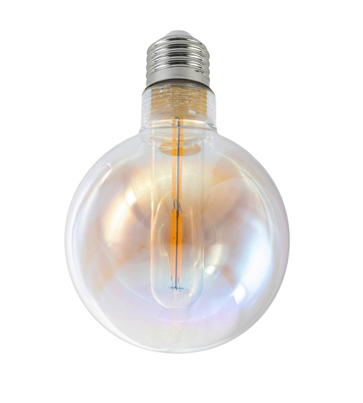 LED-Leuchtmittel Deko Perlmutt max. 5 Watt - Perlmutt, ROMANTIK / LANDHAUS, Glas/Metall (9,5/13,8cm) - Mömax