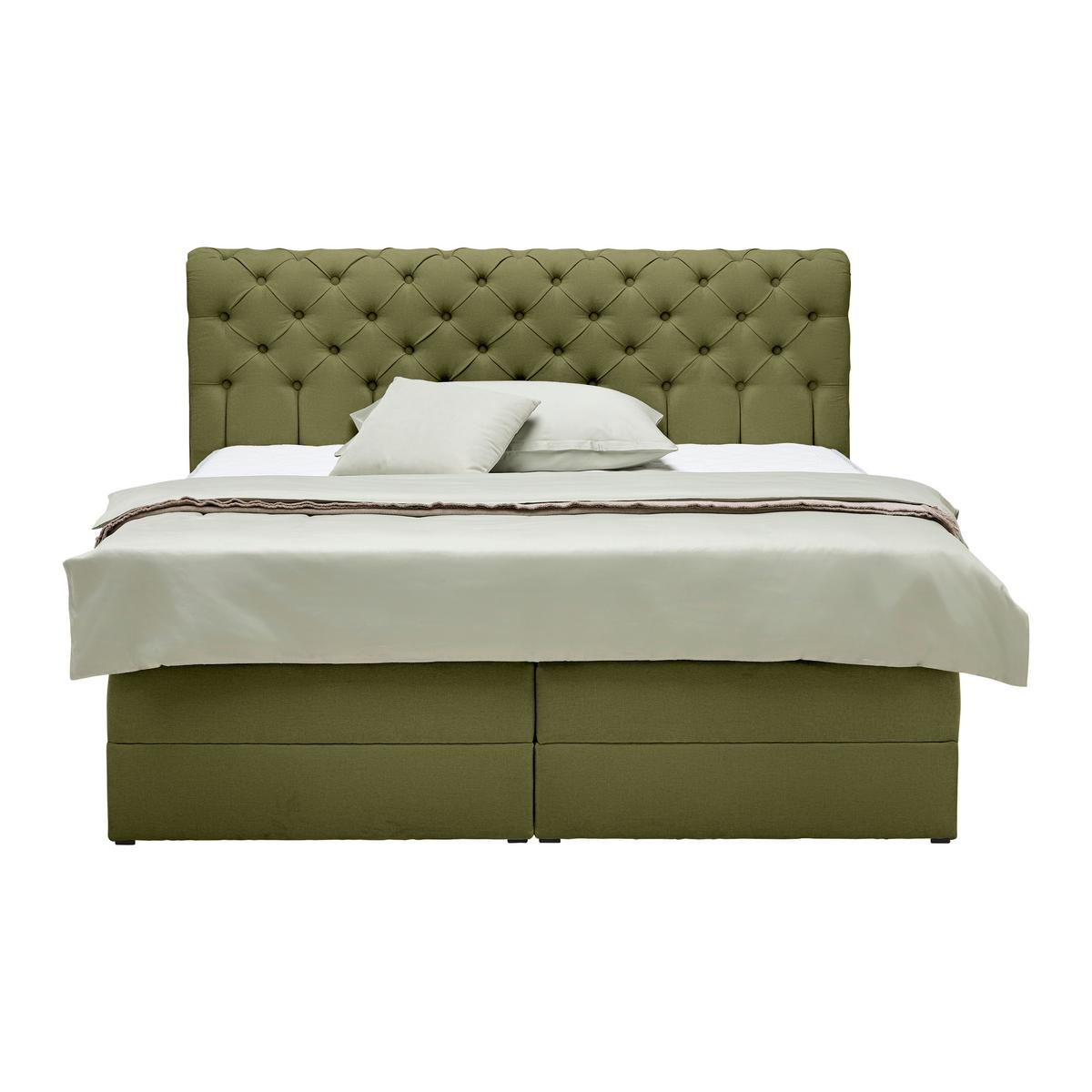 Boxspringbett Belano Grün ca. 160x200cm - Grün, Konventionell, Holz/Holzwerkstoff (160/200cm) - Premium Living