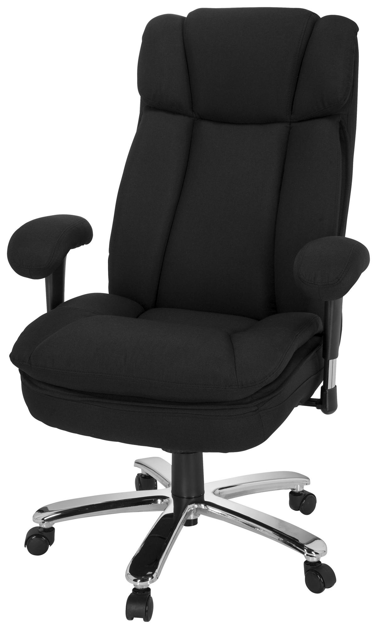 Pisarniški Stol Builder Xxl I, Črna - srebrne barve/črna, Moderno, kovina/umetna masa (76/123/81cm) - MID.YOU