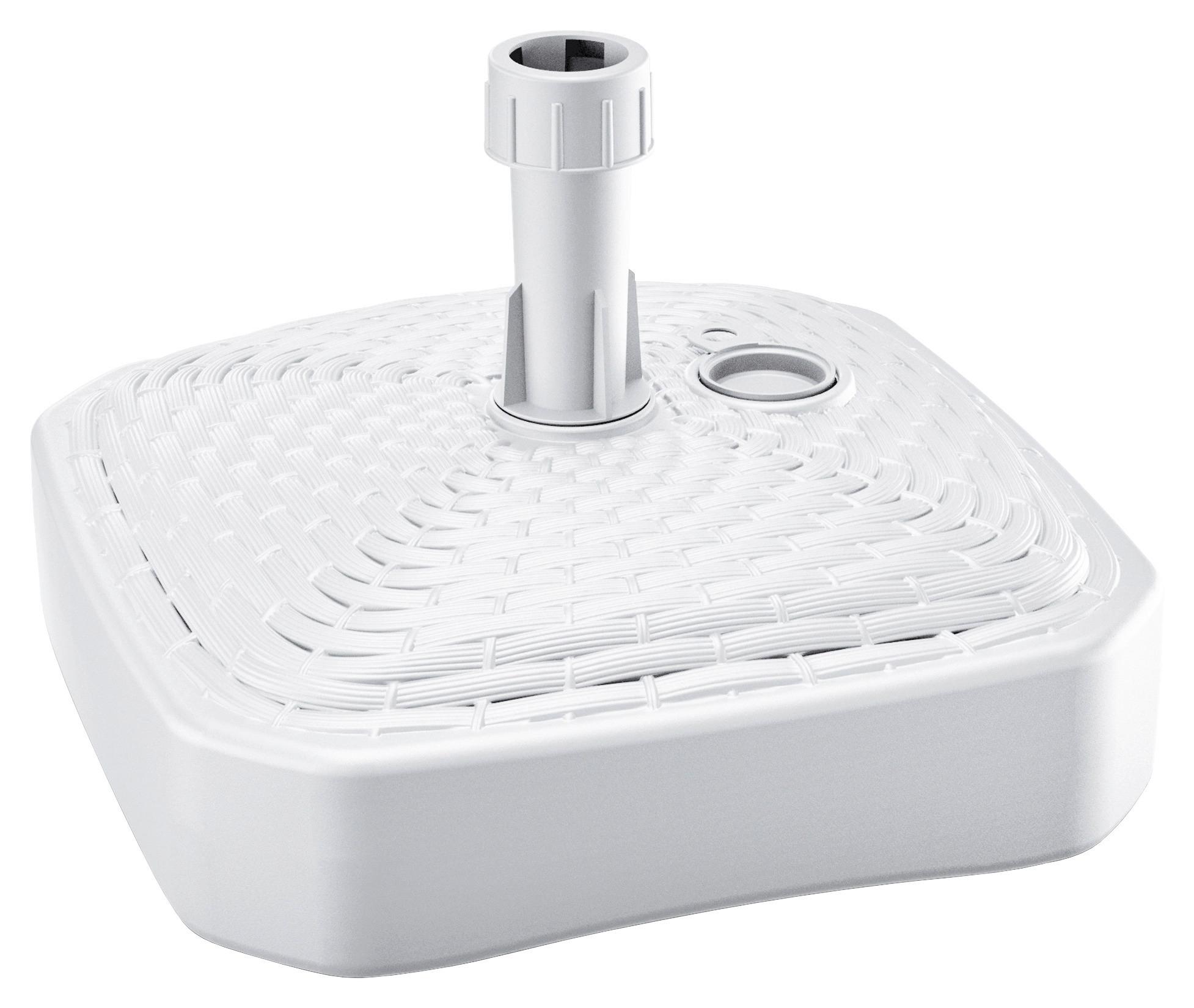 Sonnenschirmständer Edith Weiß Kunststoff - Weiß, KONVENTIONELL, Kunststoff (39/13/39cm) - Mömax