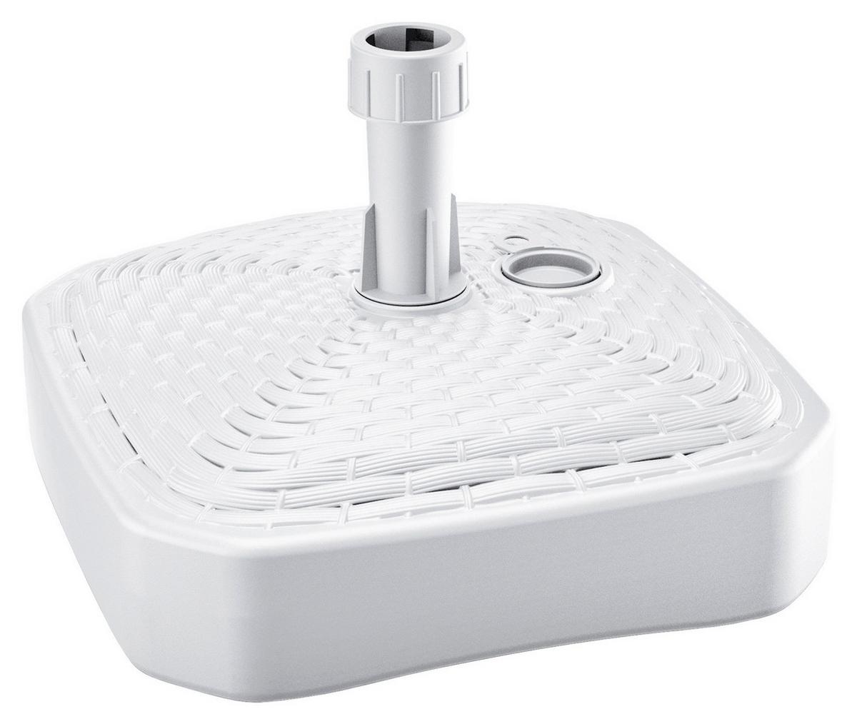 Sonnenschirmständer Edith Weiß Kunststoff - Weiss, Konventionell, Kunststoff (39/13/39cm) - Mömax