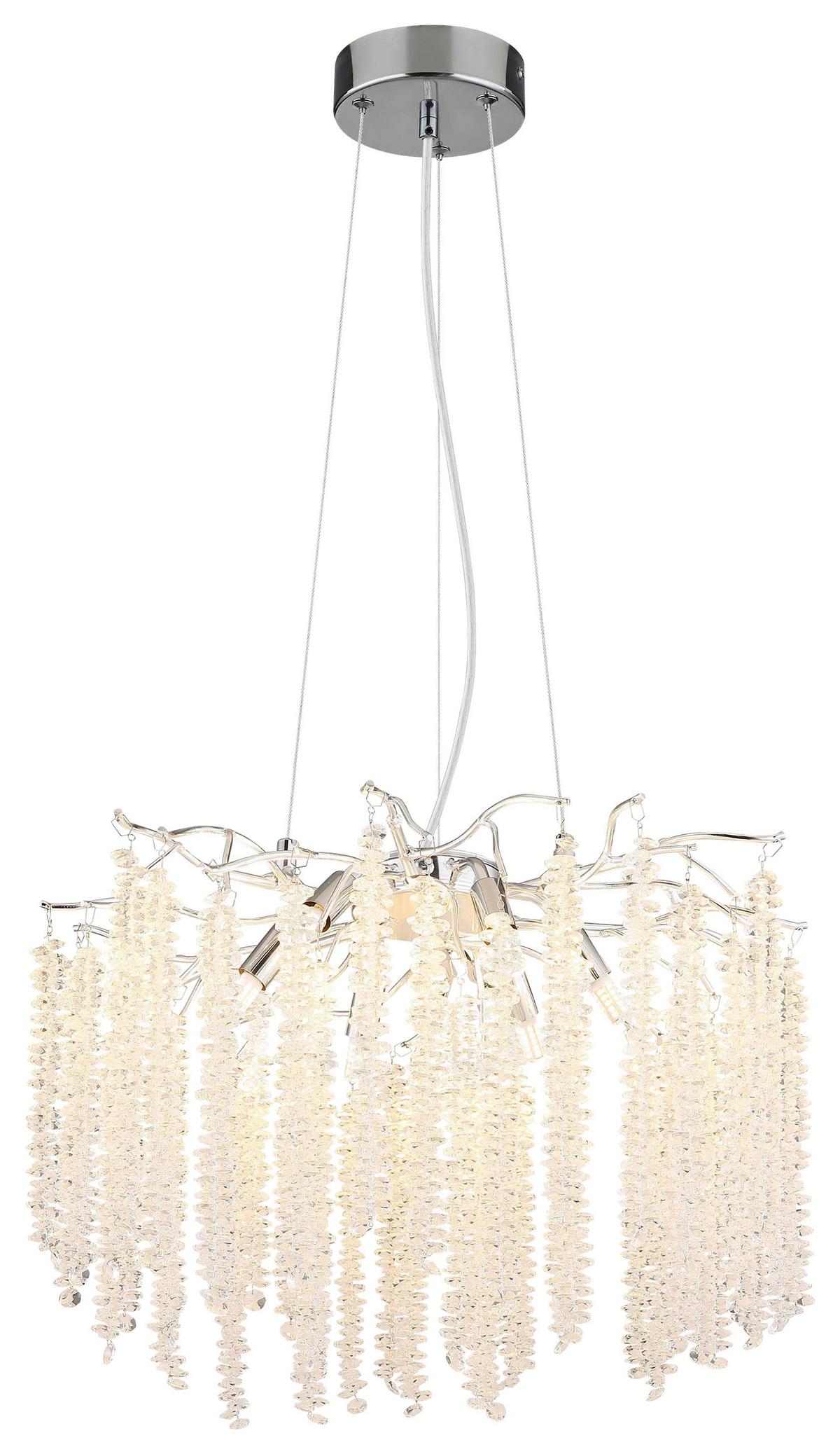 LAMPA WISZĄCA IVETTE - kolor aluminiowy/kolor chromowy, Trend, tworzywo sztuczne/metal (50/120cm) - Collett's Monde