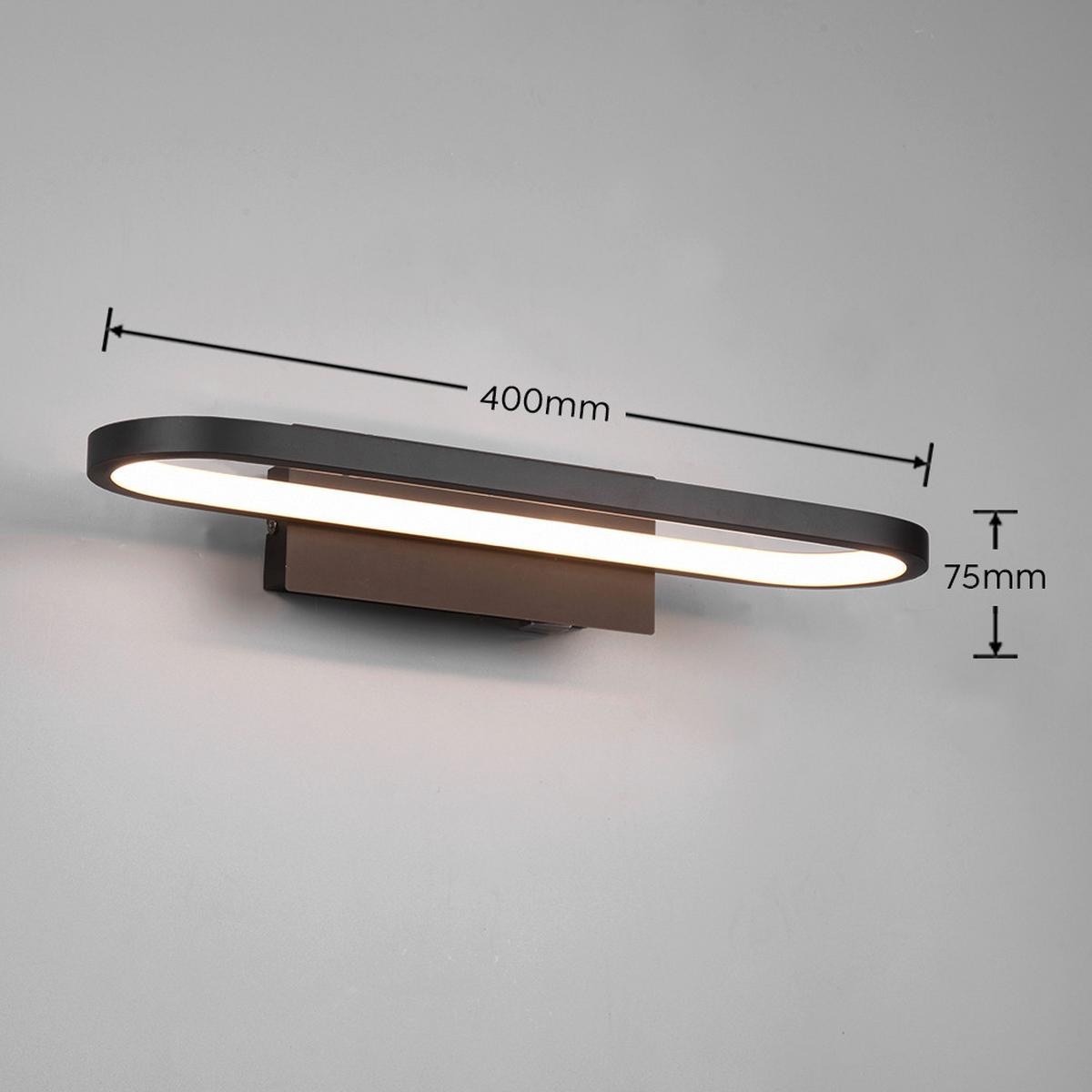 LED-Wandleuchte Gianni in Schwarz max. 17 Watt - Schwarz, Basics, Metall (40/14,8/7,5cm) - Trio Leuchten