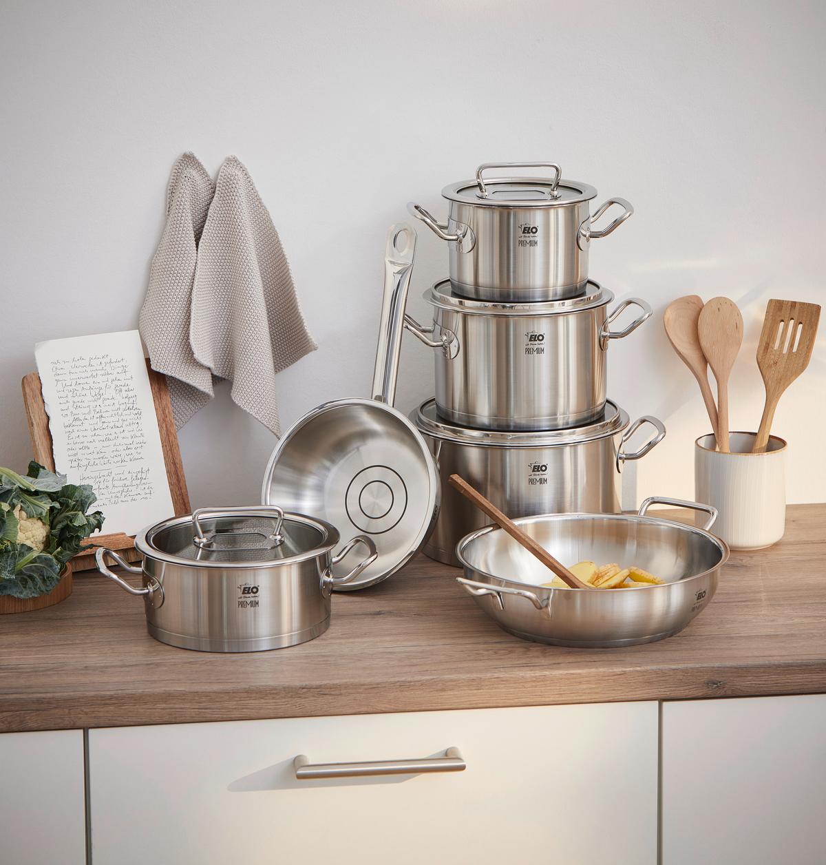 ZESTAW GARNKÓW 40905 ELO - kolor srebrny/kolor stalowy, Design, metal/szkło - ELO