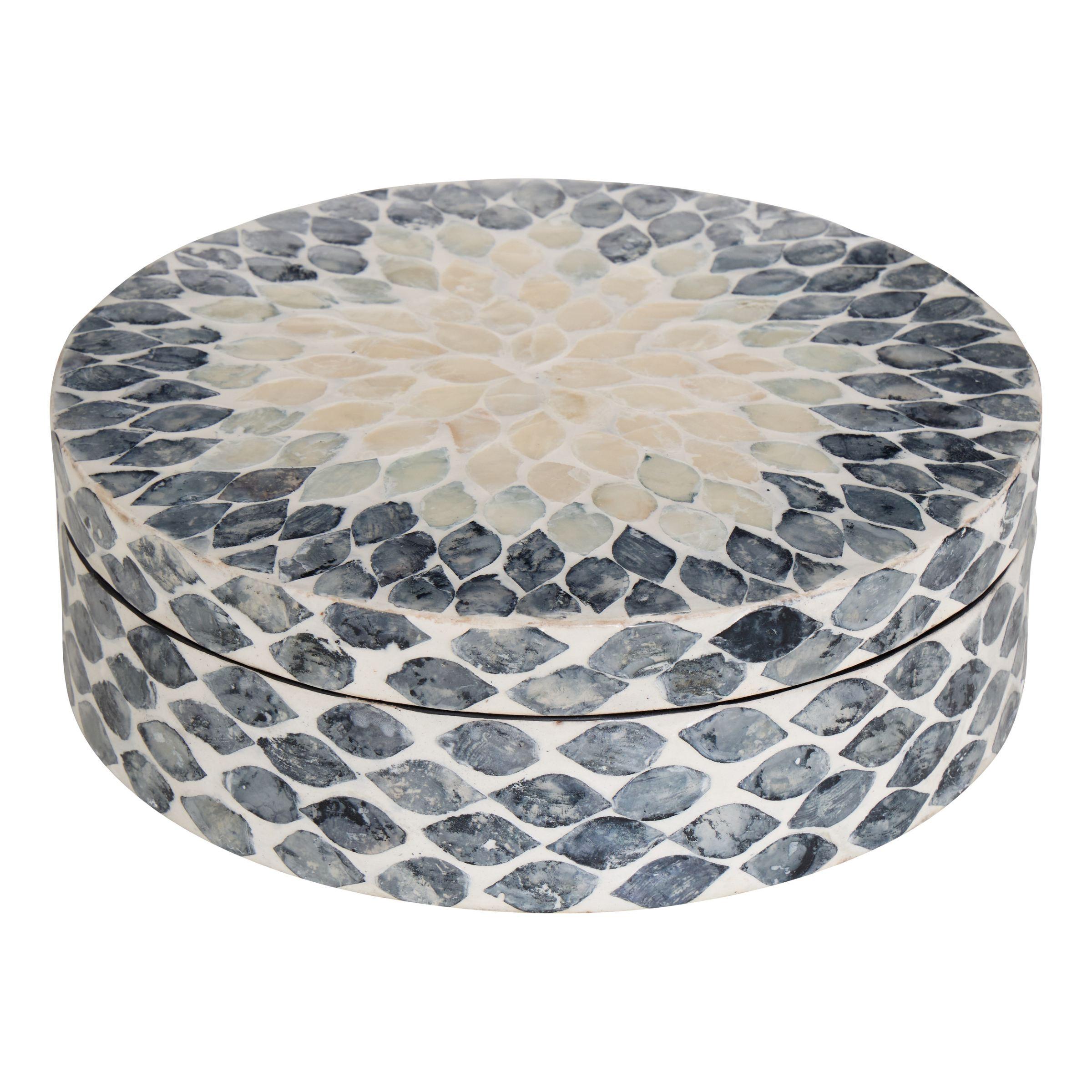 Cutie decorativă Sheila cca. 25x8 cm - crem/gri, Basics, materiale naturale/material pe bază de lemn (25,5/8cm)