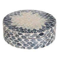 Cutie decorativă Sheila cca. 25x8 cm - crem/gri, Basics, materiale naturale/material pe bază de lemn (25,5/8cm)