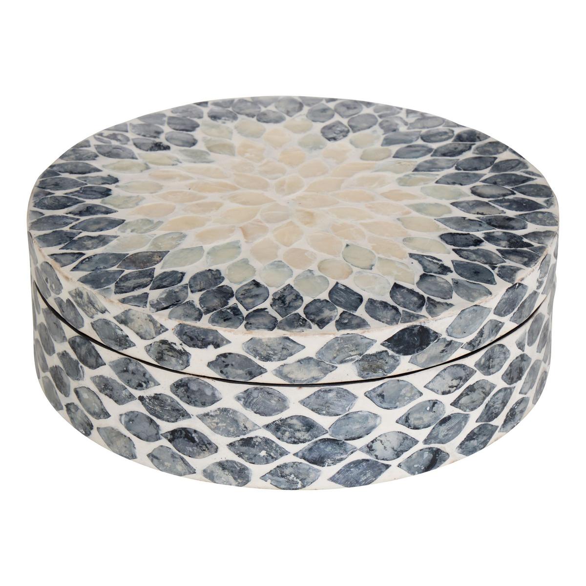 Cutie decorativă Sheila cca. 25x8 cm - crem/gri, Basics, materiale naturale/material pe bază de lemn (25,5/8cm)