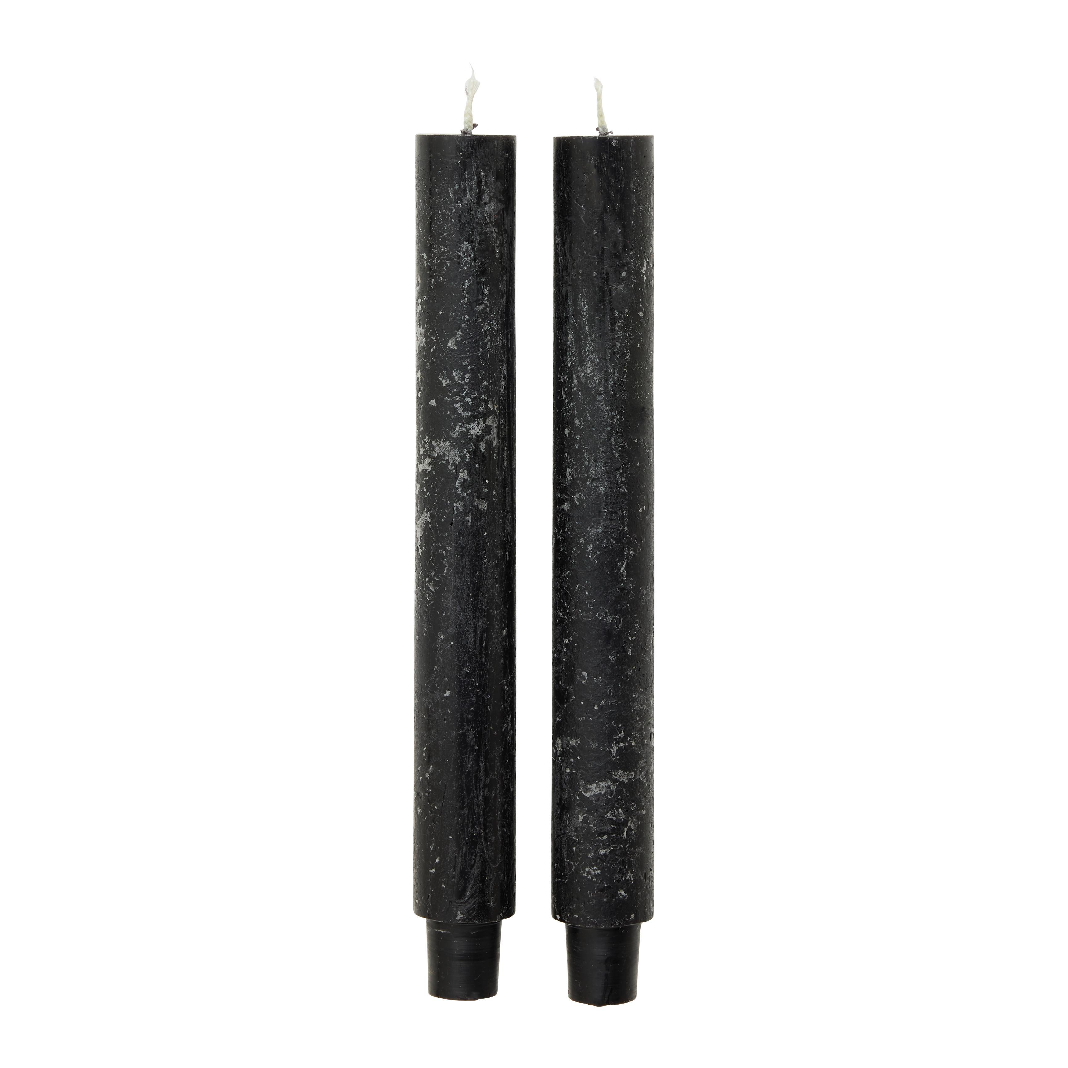 Stabkerzenset Michelle Schwarz, 2er Set - Schwarz, MODERN (3/25cm) - Modern Living