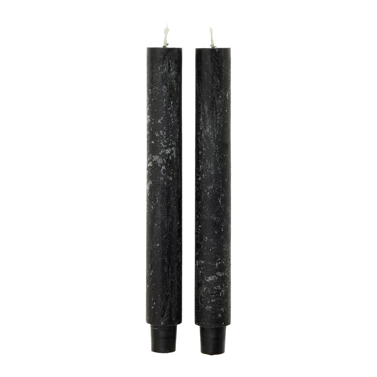 Stabkerzenset Michelle Schwarz, 2er Set - Schwarz, MODERN (3/25cm) - Modern Living