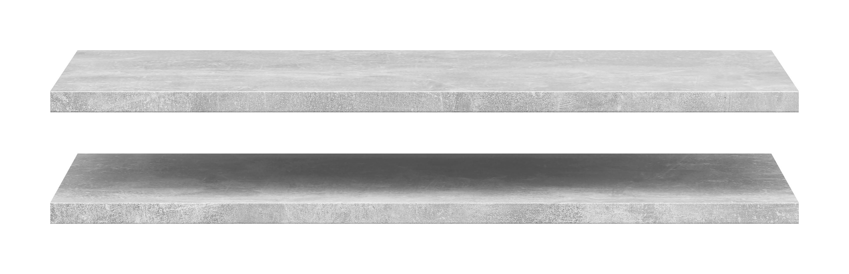 Einlegeboden Multistauraum Betonoptik - Grau, MODERN, Holzwerkstoff (76,9/2,2/36cm) - Mömax
