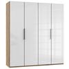 Ormar S Klasičnim Vratima Level 36a - boje hrasta/bijela visoki sjaj, Moderno, drvni materijal (200/216/58cm) - Modern Living
