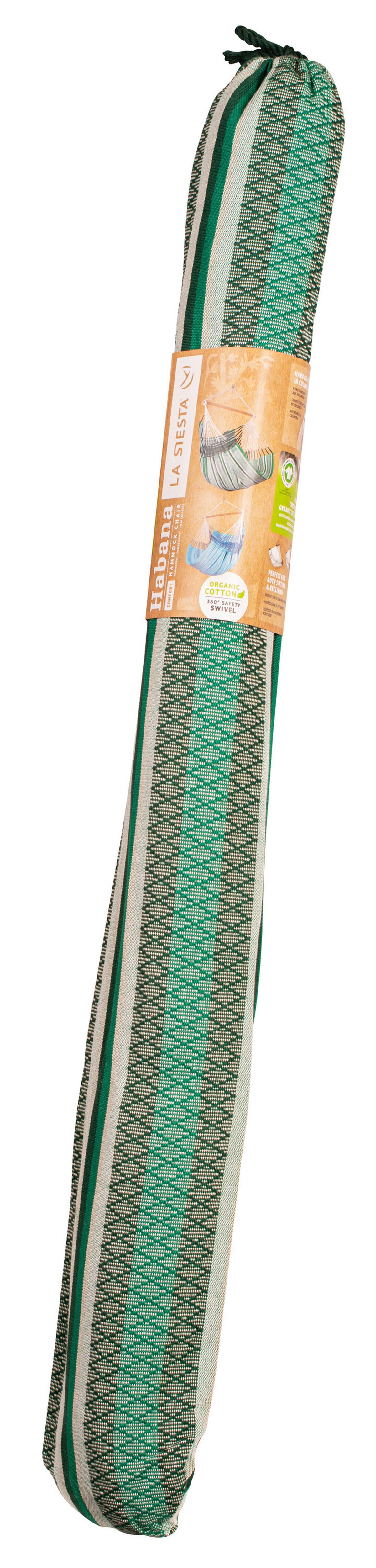 Hängesessel Comfort Hammock Chair Grün - Waldgrün/Dunkelgrün, KONVENTIONELL, Holz/Textil (110/160/180cm) - La Siesta